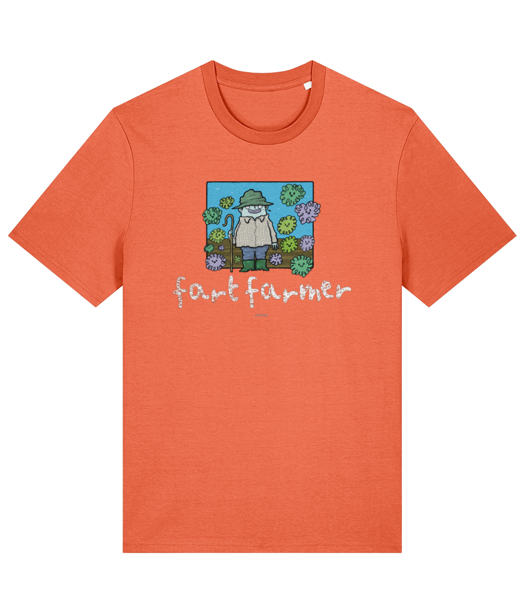 FART FARMER Organic Cotton T shirt in 9 Colour Choices