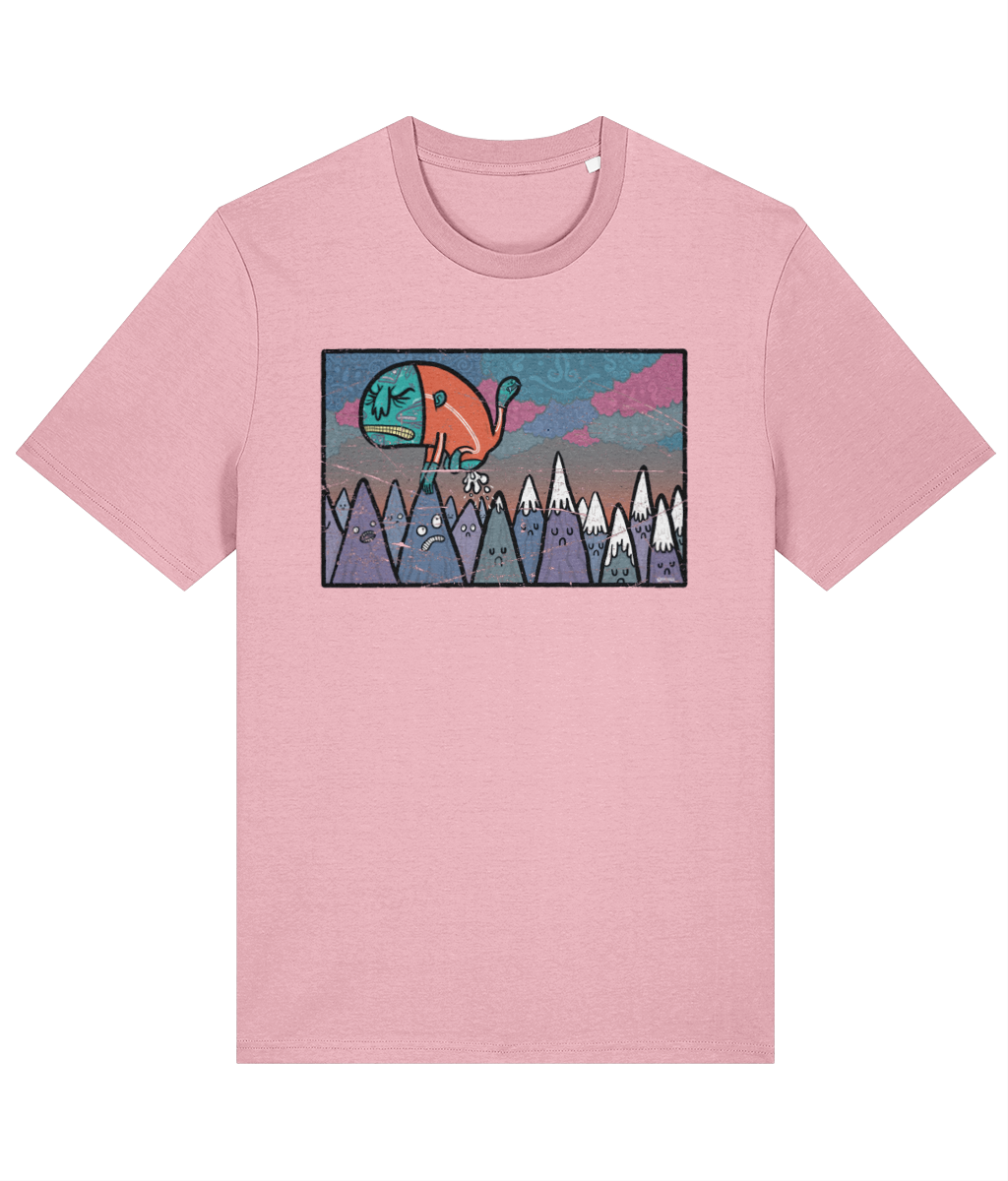 Shame Of The Eastern Mountains surreal weird strange Organic Cotton T-shirt in 9 Colours.