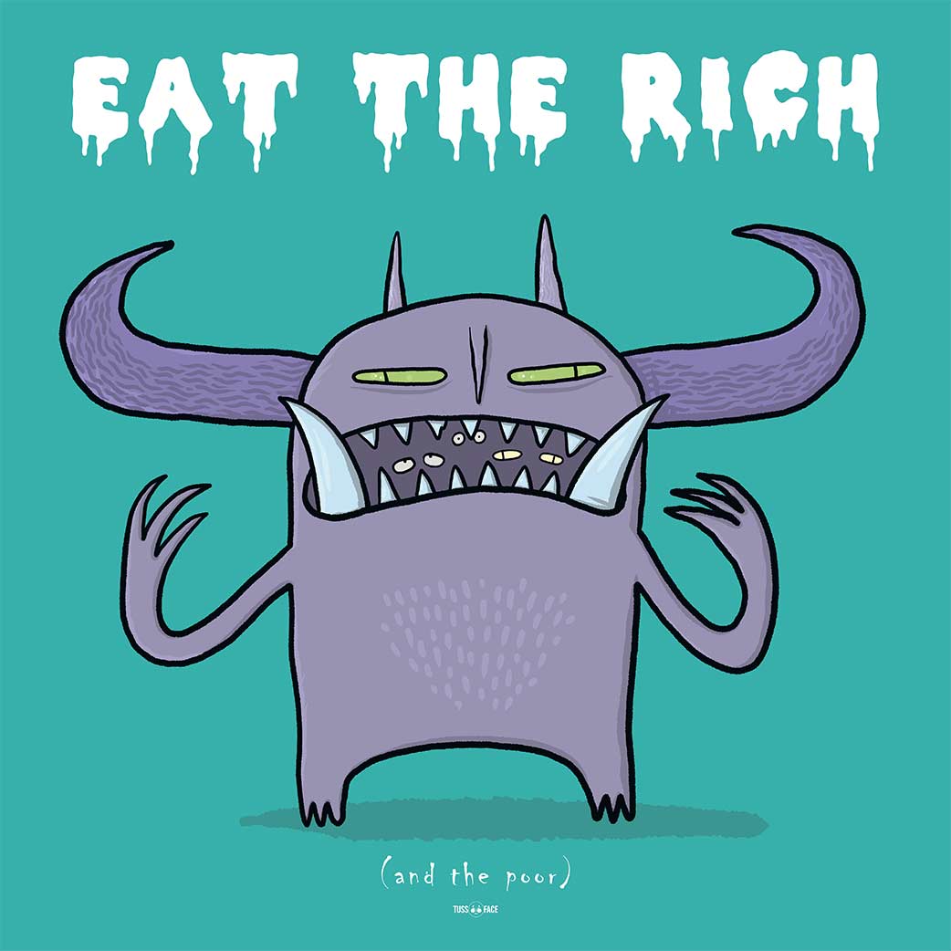 Eat The Rich - Framed 12" x 12" Fine Art Print