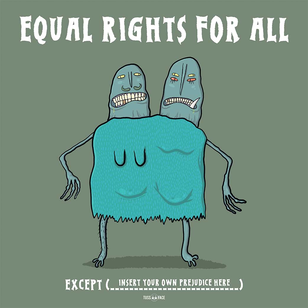 Equal Rights For All - Framed 8 x 8 inch Fine Art Print.