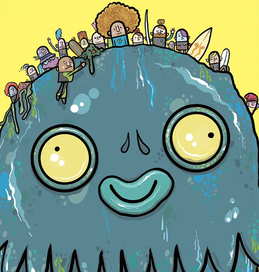 Sea Monster Surfers - Kids Organic Cotton T-shirt