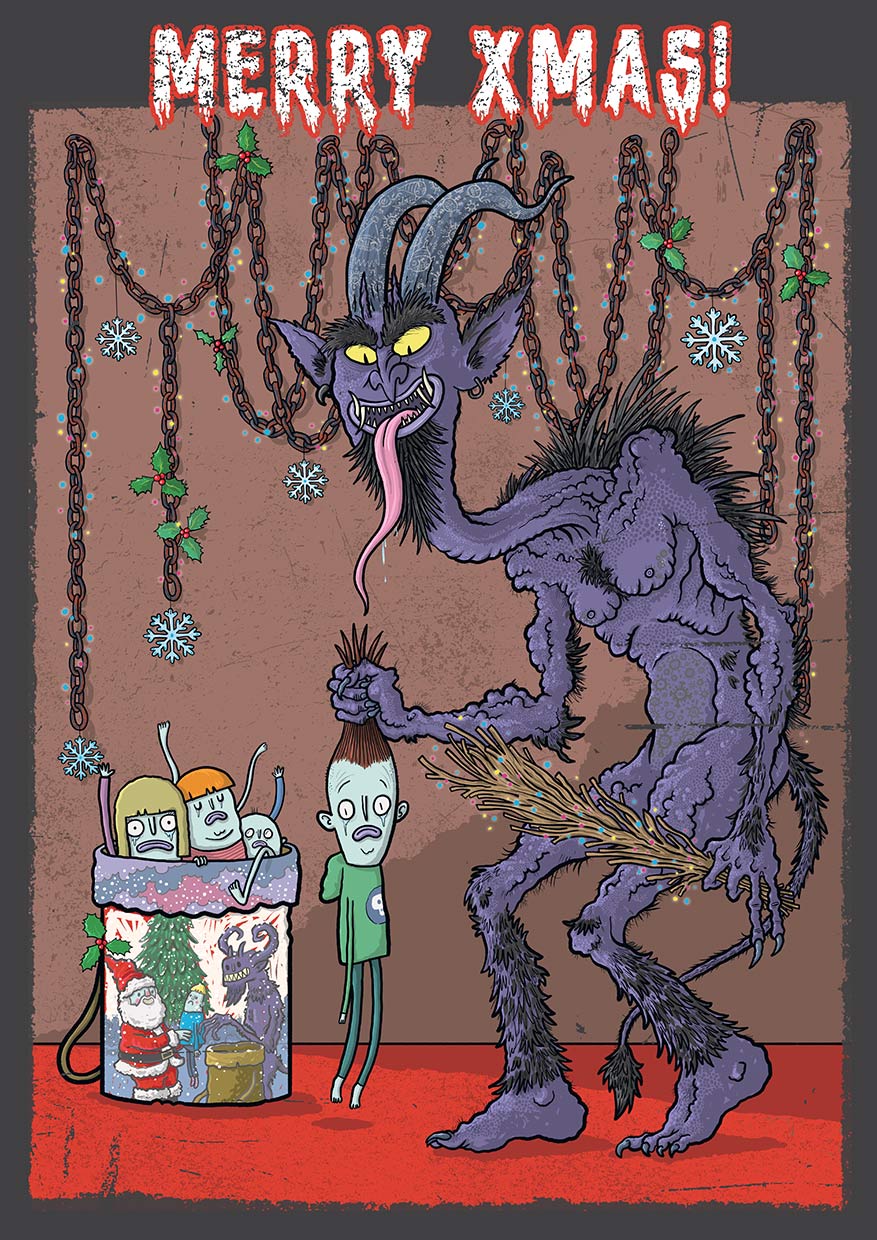 Krampus Creep Xmas Card / Large A5