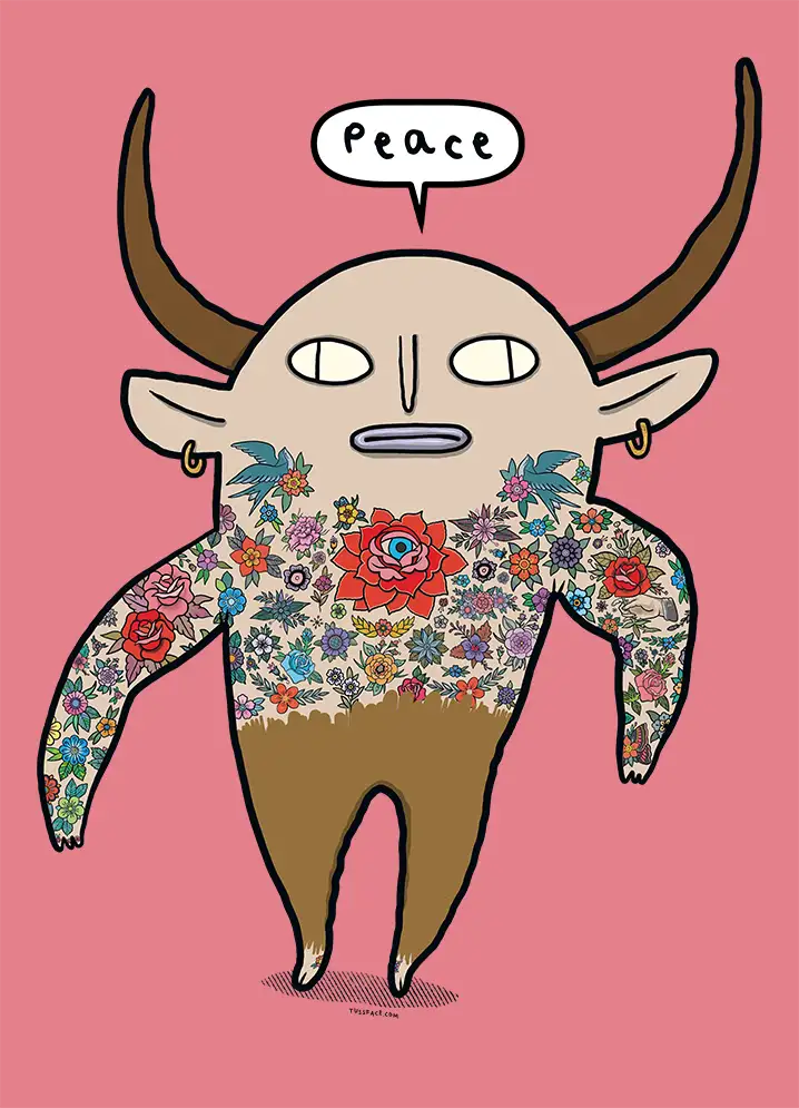 Minotaur of Peace -  Eco Canvas