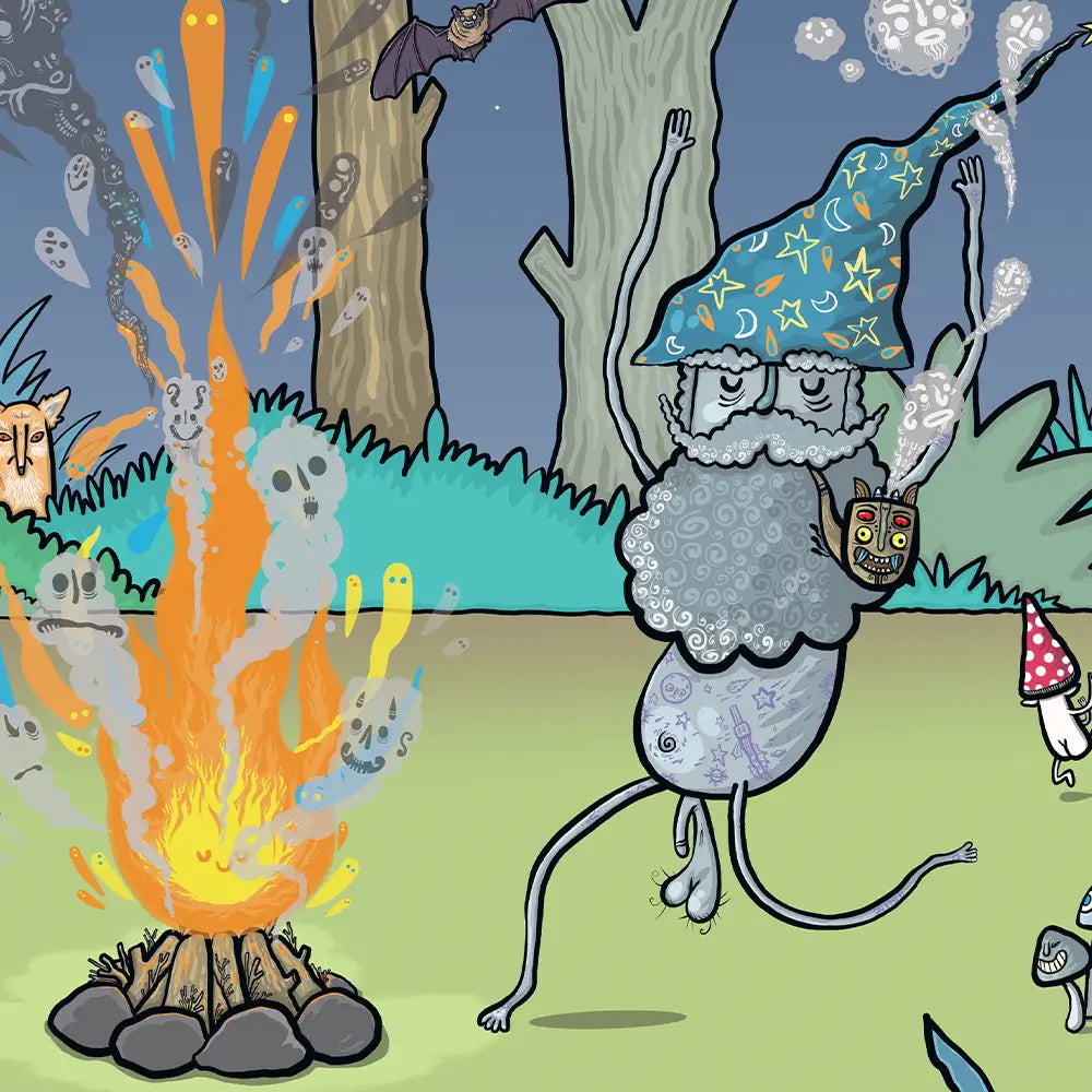 Nocturnal Nudity By The Tehidy Twisty Tree -  Eco Canvas Print