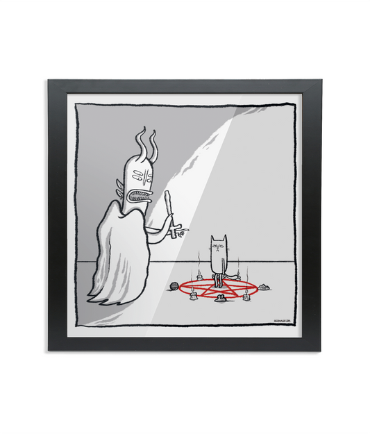 OggyMoggy 'The Summoning' - Framed 8 x 8 inch Fine Art Print.