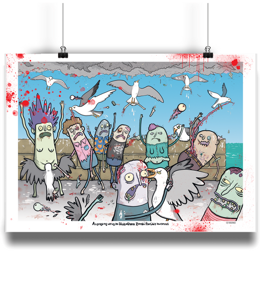 Why The St Ives Zombie Apocalypse Never Happened - A3 Giclee Print