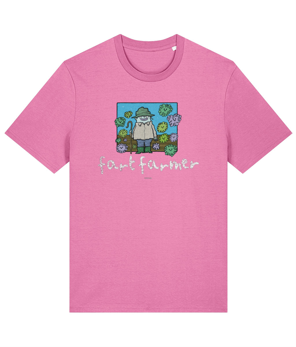 FART FARMER Organic Cotton T shirt in 9 Colour Choices