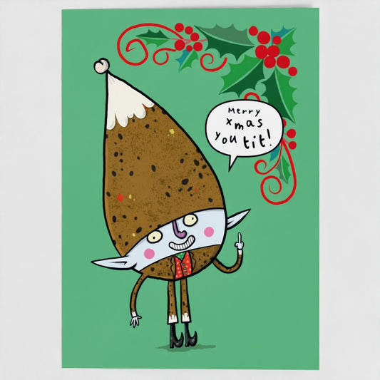 Merry Xmas You Tit - Sweary Fairies Card