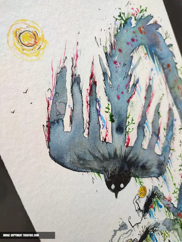 Anyone Can Fly, No Matter How Ragged The Wings - Original Watercolour Painting