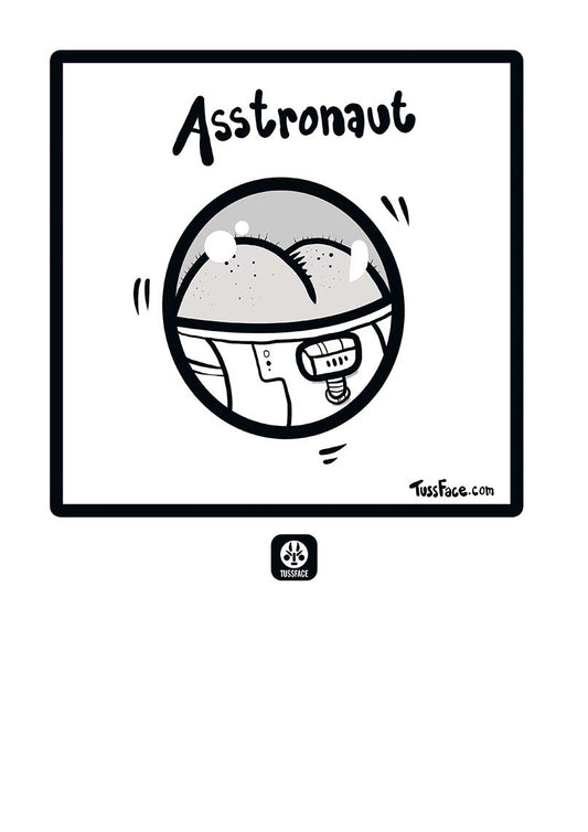 Asstronaut - Pink Whistle Print by TussFace