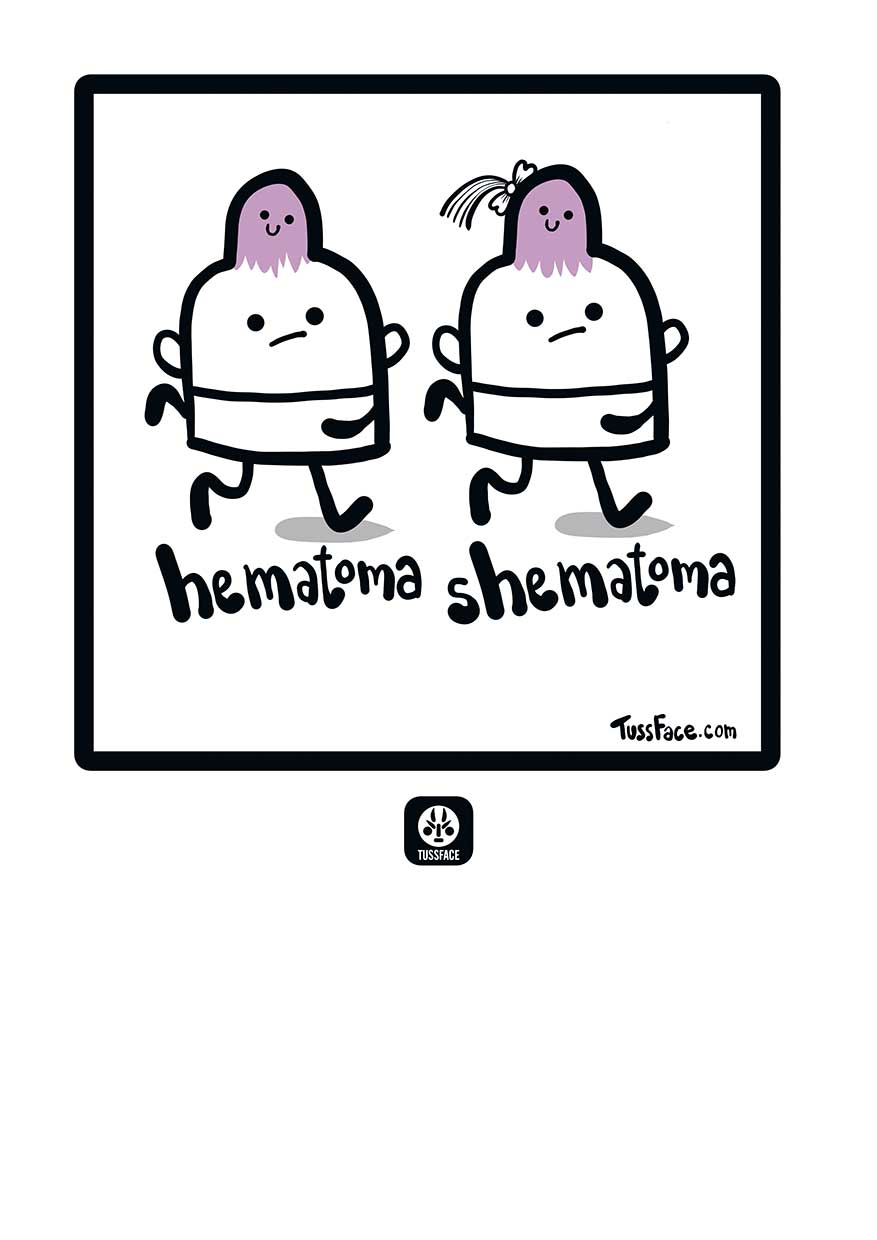 Hematoma Shematoma - Pink Whistle Print by TussFace